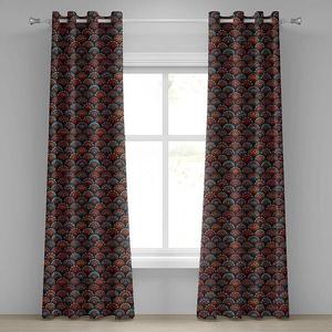 Занавеска с люверсами Abakuhaus Scarlet Mandala 2 шт, 280x225x0,5 см цвет scarlet orange und blau