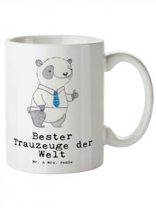 Кружка XL Panda Самый лучший мужчина в мире с надписью Сп... белого цвета Mr. & Mrs. Panda