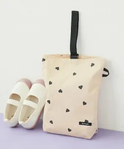 Сумка для обуви с дизайном в виде сердечек, школьная сумка для девочек, коллекция весна/лето 2026 Devirock, цвет 001-Ivory