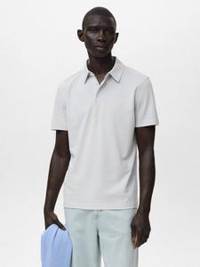 Футболка-поло Ezequi Regular Fit из хлопковой смеси Mango, Light Beige