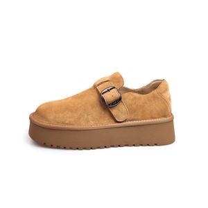 ST&SAT Туфли женские повседневные на 4 см коричнево-красные без подкладки, цвет Brown/Red Brown (Unlined)