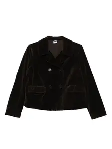 Бархатный двубортный пиджак ASPESI, коричневый