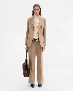 Женские прямые брюки с передней складкой Simorra, бежевый