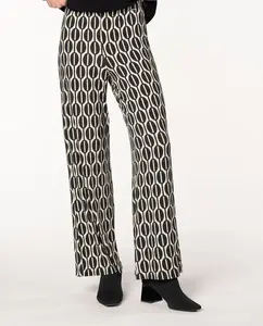 Брюки с принтом из трикотажного полотна Naulover, черный