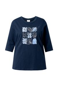 Ulla Popken Лонгслив в цвете Marine Blue, Pastel Blue