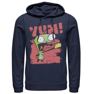 Мужской сериал Invader Zim Gir Screaming Yum! Толстовка с портретным рисунком Taco Nickelodeon, синий