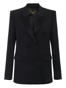 Двубортный пиджак Elisabetta Franchi, черный