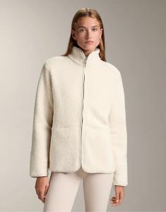 Куртка OYSHO из искусственной овчины цвета экрю