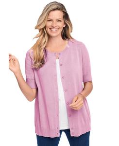 Женский кардиган Within Perfect с рукавами до локтя Woman Within, Pink