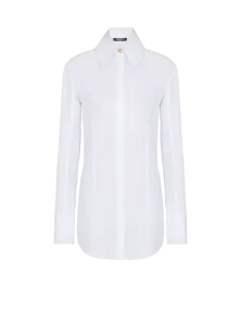 Рубашка из хлопкового поплина Balmain, белый