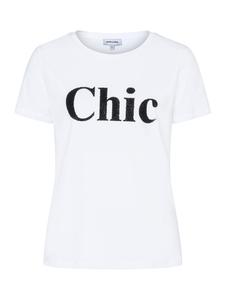 More & More Футболка с перламутровой надписью бело-черного цвета