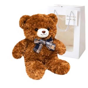 Плюшевая игрушка мишка с галстуком-бабочкой и леденцом, высота 35см/45см Bitter purchase, коричневый