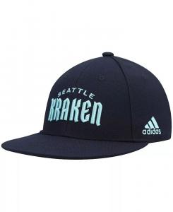 Мужская кепка Snapback Deep Sea Blue Seattle Kraken Team Adidas