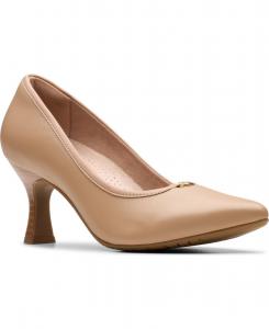 Женские туфли-слипоны Kataleyna West Clarks, Beige Leather