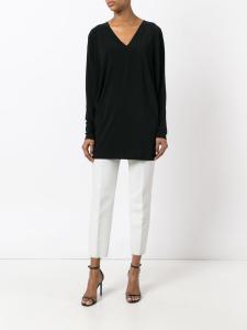 Norma Kamali джемпер с V-образным вырезом, черный