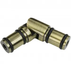 Запчасти для шторных креплений Liedeco «Соединитель соединительный, угловой соединитель "Esperanca" для стержней 16 мм", (1 шт.), соединитель, угловое соединение, цвет messingfarben/schwarz