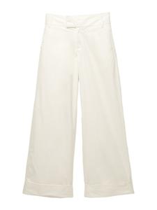 Широкие брюки Pull&Bear, белый