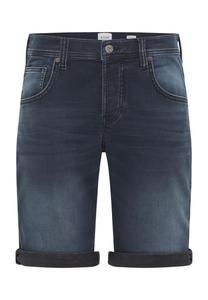 Джинсы-бермуды, 5 карманов, стираные, мужские MUSTANG, цвет Denim Blu
