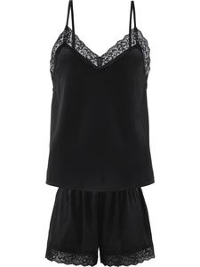 Erwin Müller Атласные короткие шорты черного цвета