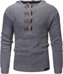 Мужской пуловер с воротником-шалью, вязаный, кабельный узор, slim fit