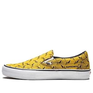 Кроссовки supreme x classic slip-on pro 'diamond plate yellow' Vans, желтый