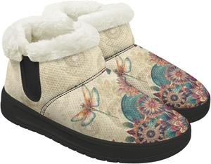 Chririnla Женские зимние ботинки на шнуровке с теплым белым мехом, утепленные ботильоны на щиколотку, подошва EVA, удобные короткие пушистые ботинки