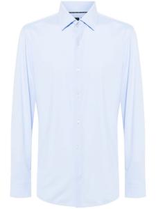 BOSS рубашка из джерси с отложным воротником, синий