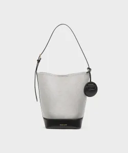 Удлинённая холщовая сумка-ведро Enola Charles & Keith, цвет Black