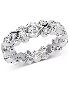 Бриллиантовое кольцо-вечность (1-1/2 карата) из платины или 14-каратного золота Macy'S, platinum