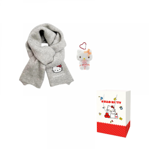 Шерстяной шарф Unisex Sanrio, серый