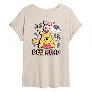 Летящая футболка Disney's Winnie The Pooh Piglet & Pooh Juniors Bee Kind, цвет Beige Khaki