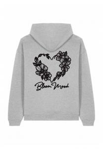Толстовка BLOOM MOOD BACK EMBROIDERY UNISEX - Hoodie Mira Paris, пятнистый серый