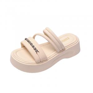 KLAOSD Женские противоскользящие тапочки с резиновой амортизацией и устойчивостью к истиранию экрю, цвет Ecru