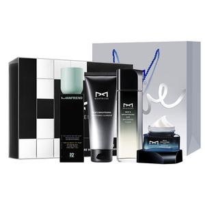 Мужской набор для отбеливания и борьбы с акне из четырёх предметов MANFRIEND, [Shopping Bag]белыйning Three-Piece Set+Revitalizing Lotion 100g