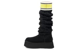 Сапоги высокие UGG с принтом, черный