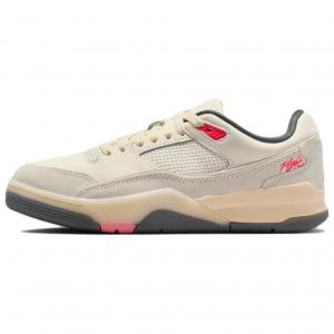 Jordan FLIGHT COURT Дышащие поддерживающие винтажные баскетбольные кроссовки Women's Beige Gray
