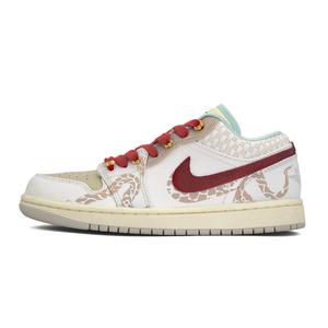 Jordan Баскетбольные кроссовки Air 1 CUY Collection Snake Year с низким верхом и износостойкой амортизацией, женские, белые