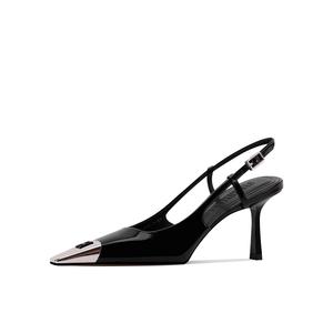 Женские туфли на тонком каблуке и высоком каблуке Shesrim, Black 6Cm Heel Height
