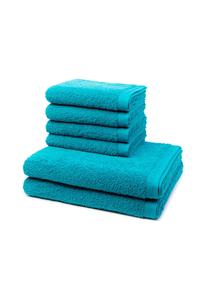 Набор полотенец MöVe Superwuschel, 6 штук, 100x50/150x80 см, лазурный