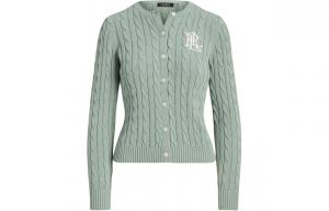 LAUREN RALPH LAUREN SS24 Вязаный свитер женский светло-зеленый