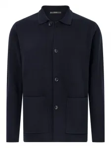 Рубашка с накладными карманами Boggi Milano, синий