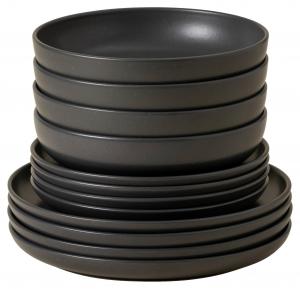 Costa Nova Набор посуды Антрацит PACIFICA 12 предметов на 4 персоны