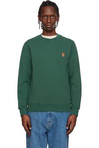 Maison Kitsuné Обычная толстовка с изображением головы зеленой лисы