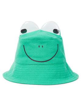 Хлопковая панама с лягушкой Stella McCartney Kids, зеленый