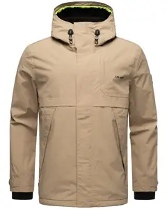 Дождевик Stone Harbour "Zanjaar", с капюшоном, водонепроницаемая мужская переходная куртка на флисовой подкладке, бежевый