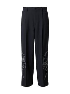 WEEKDAY Широкие брюки со складками спереди в черном цвете