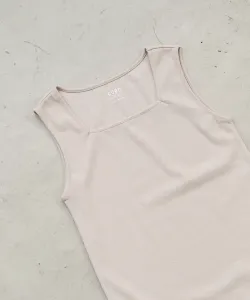 Ребристая майка с квадратным вырезом Coen, цвет Beige