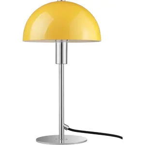 Настольная лампа Linnea Pilz Lampe E14 1 шт. Лампа в форме гриба, настольная лампа, металлическое основание, высота 35,5 см Leger Home By Lena Gercke, Gelb chrom glänzend
