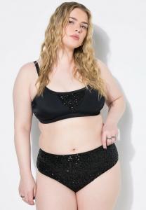 Низ бикини Studio Untold HIGHWAIST PAILLETTEN, Black