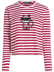 Футболка с полосатым принтом Ikon Karl Lagerfeld, красный